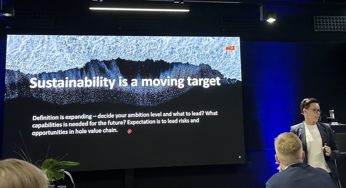 Demands for #sustainability evolve - where do you put yr ambition in this changing context? Thank you for the inspiration! <a href="/LeaRankinen/">Lea Rankinen</a> @SannaKrger1 &amp; co