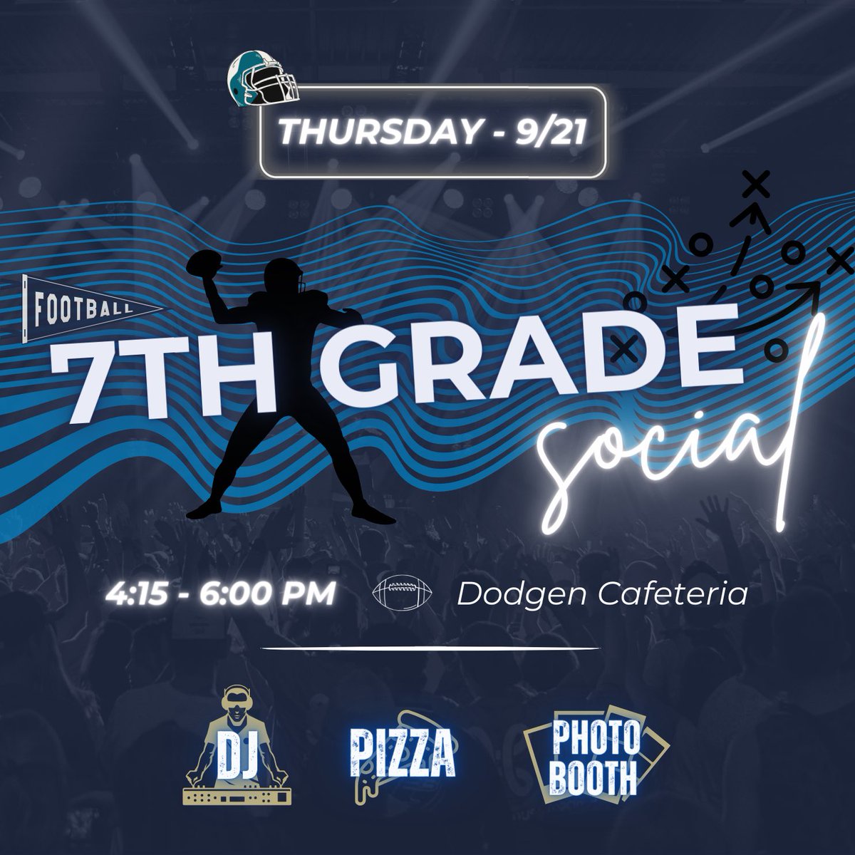 7th GRADE SOCIAL — NEXT WEEK!

Tickets are $10 and available for sale in the 7th grade hall this Friday through next Wednesday morning — or online.

And don’t forget — if you’re interested in volunteering, there’s still time to sign up!

Click here ↓
bit.ly/467lOzh