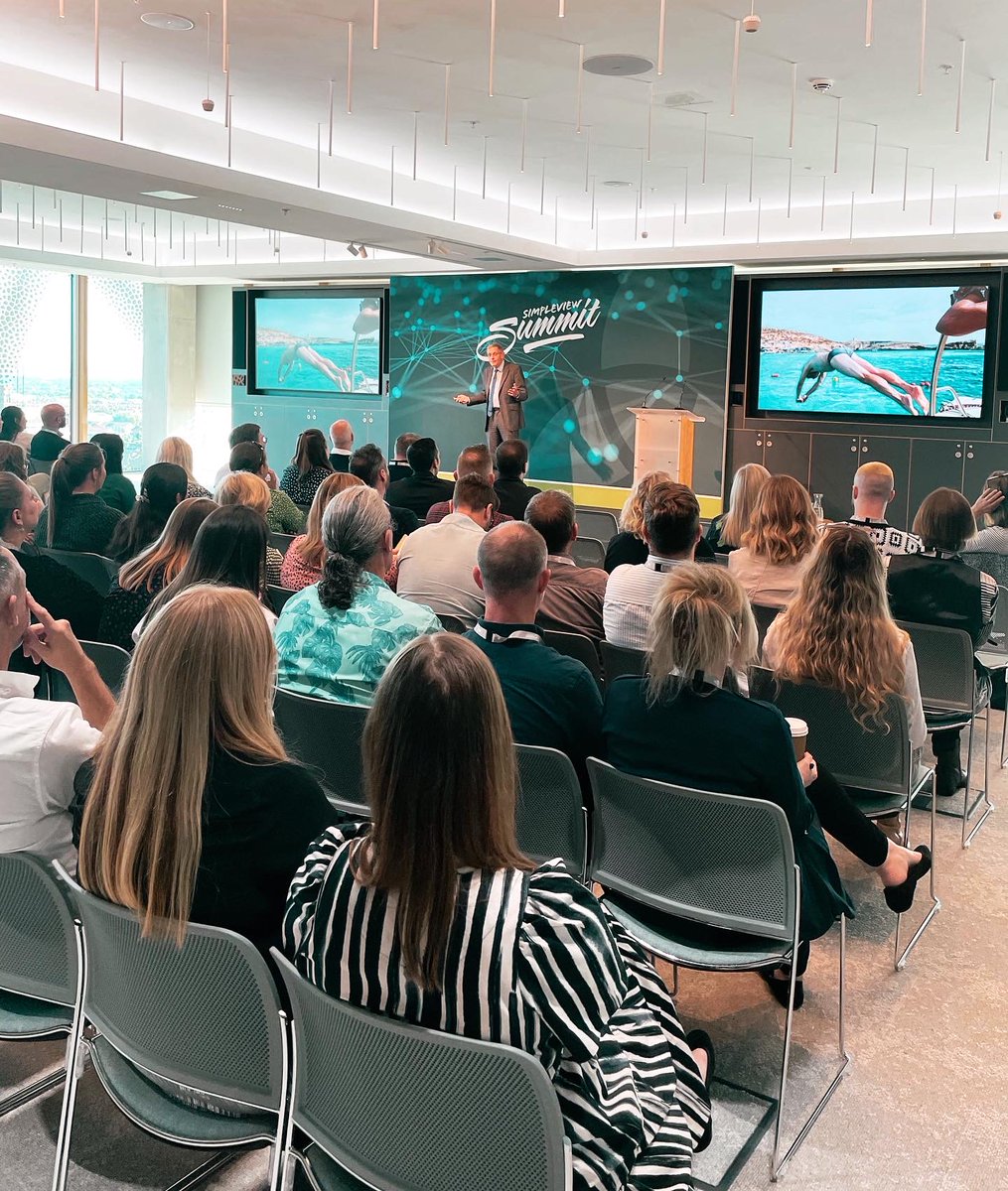 simpleview's tweet photo. Day one of EMEA #simpleviewsummit in Liverpool was a blast! 🚀 Special thanks to our keynote, Simon Calder, and Managing Director Richard Veal for sharing great industry insights 🎤 #travel #tourism #meetingsandevents #destinationmarketing #digitalmarketing https://t.co/r4qu4wXEIc