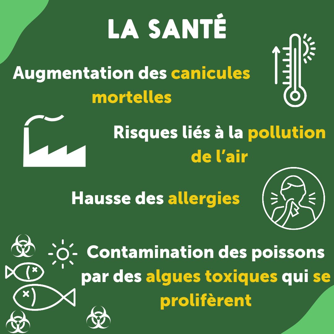 📣 On poursuit notre campagne consacrée à l'écologie

🍀 On vous présente aujourd'hui les différentes activités humaines impactées par le réchauffement climatique

🗣️Rejoins la force du collectif, lien en bio !