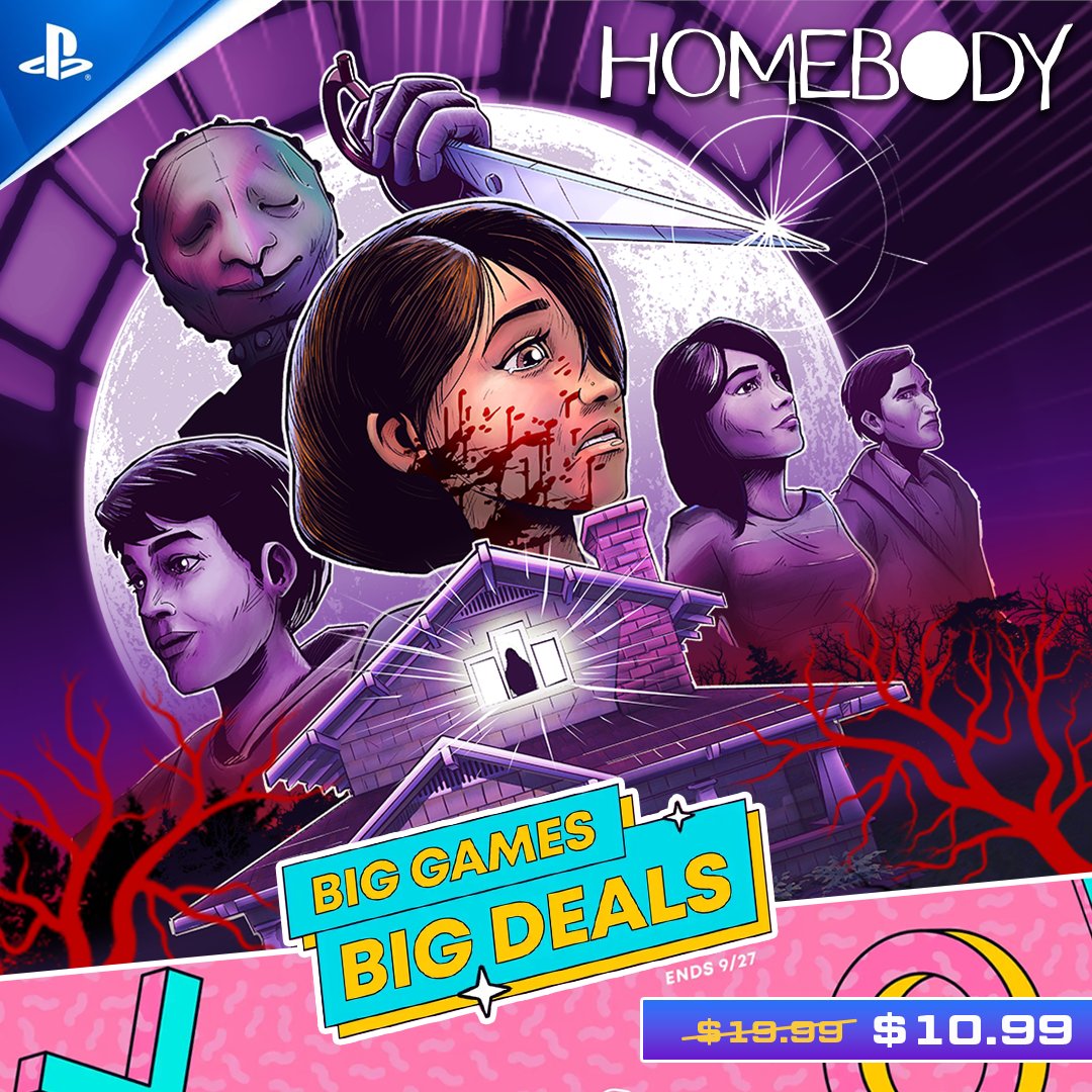 Hello gamers! We're gonna show you some love today. <a href="/PlayStation/">PlayStation</a>'s Big Games Big Deals promo is officially live. From now until 9/27, we're taking 45% off of #HOMEBODY! If you haven't escaped this house, now's your chance: bit.ly/homebodyPS

<a href="/GameGrumps/">Game Grumps</a> <a href="/JoryGriffis/">Jory Griffis | play HOMEBODY</a>