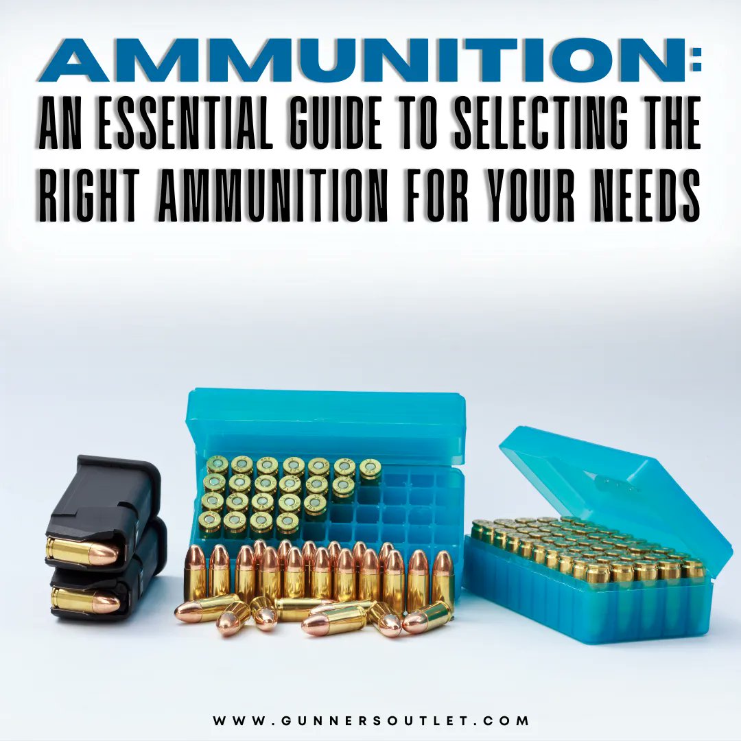 GunnersOutlet's tweet image. Unlock the secrets of ammunition selection with this essential guide. Discover how to choose the perfect ammunition for your needs and achieve optimal performance.🎯 #AmmunitionGuide #FirearmTips buff.ly/3PB6PYM
