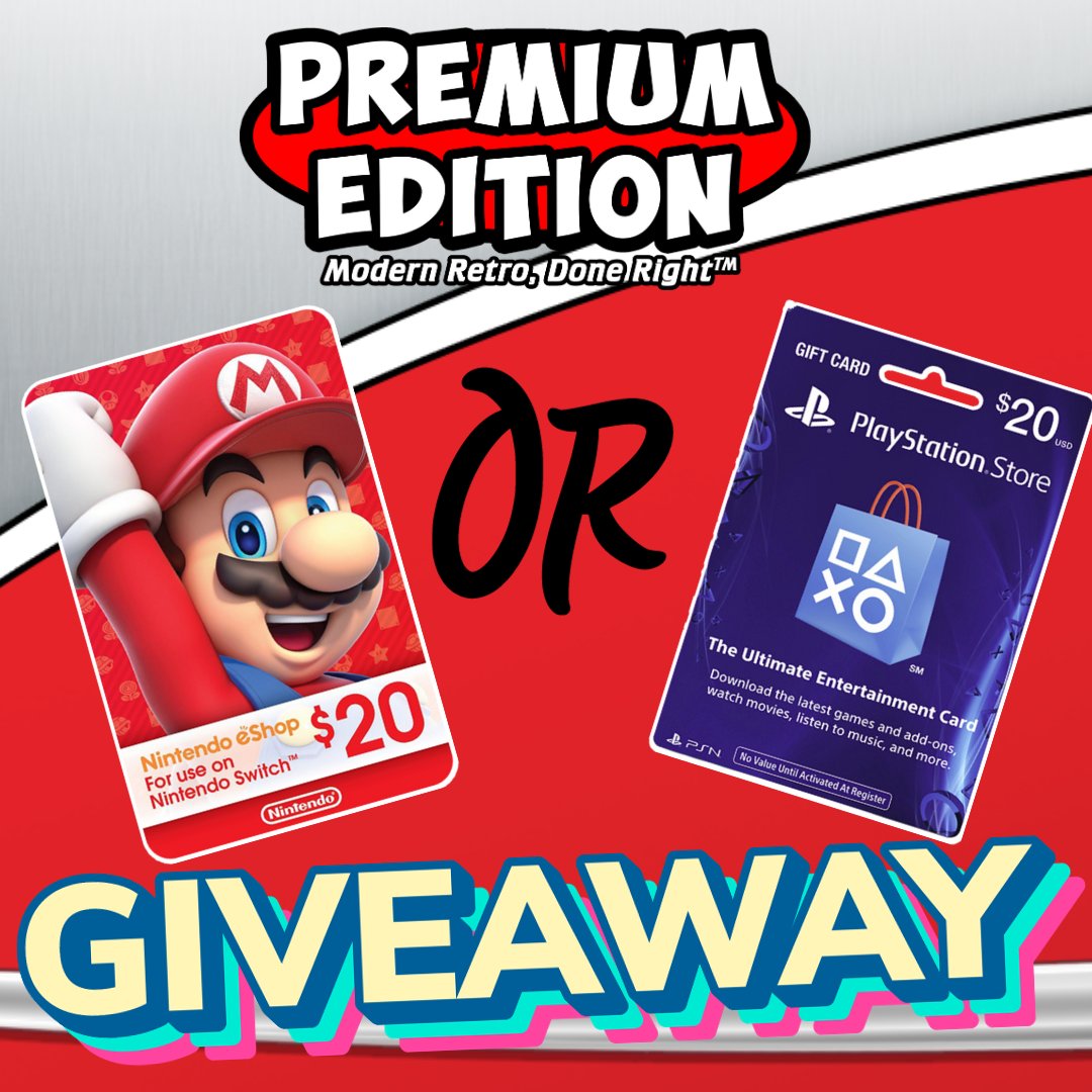 📢$20 ESHOP OR PSN STORE #GIVEAWAY📢

Winner's choice on this giveaway! 

To enter, just 

♻️RT This Post!
🙋Tag A Friend!
👍Like This Post!
🏃‍♂️Follow Us!

Get an extra entry by following our Twitch channel (/PremiumEditionGames)!

Ends 9/20!