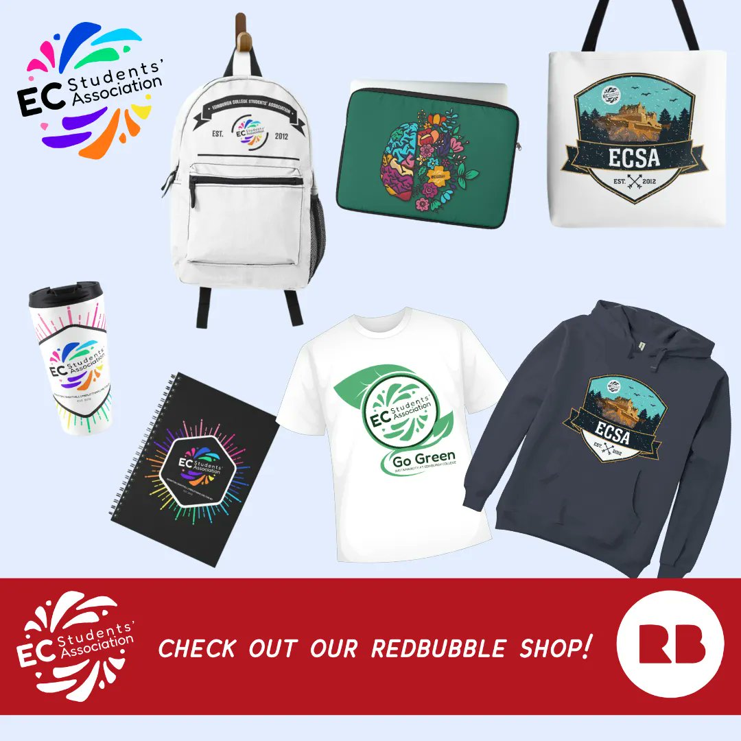 New to Edinburgh College? Looking to grab yourself some merch?! Head over to our RedBubble store and get kitted out for the new year! redbubble.com/people/ecsaonl…