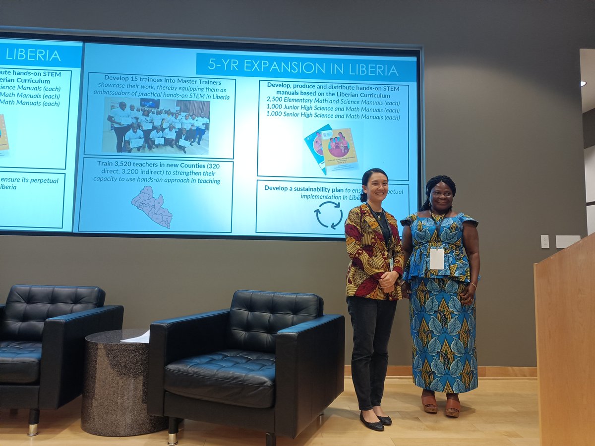 From Philly to DC - making the rounds with the indomitable Sangay Freeman, Director STEM MoE Liberia! Presenting on the successful pilot <a href="/PEN_ed/">Practical Education Network</a> wrapped up and painting the picture we've co-created for the next 5 yrs in Liberia. 
Thx to ACANA and <a href="/mEducation_A/">mEducation Alliance</a>. Tmrw WorldBank!