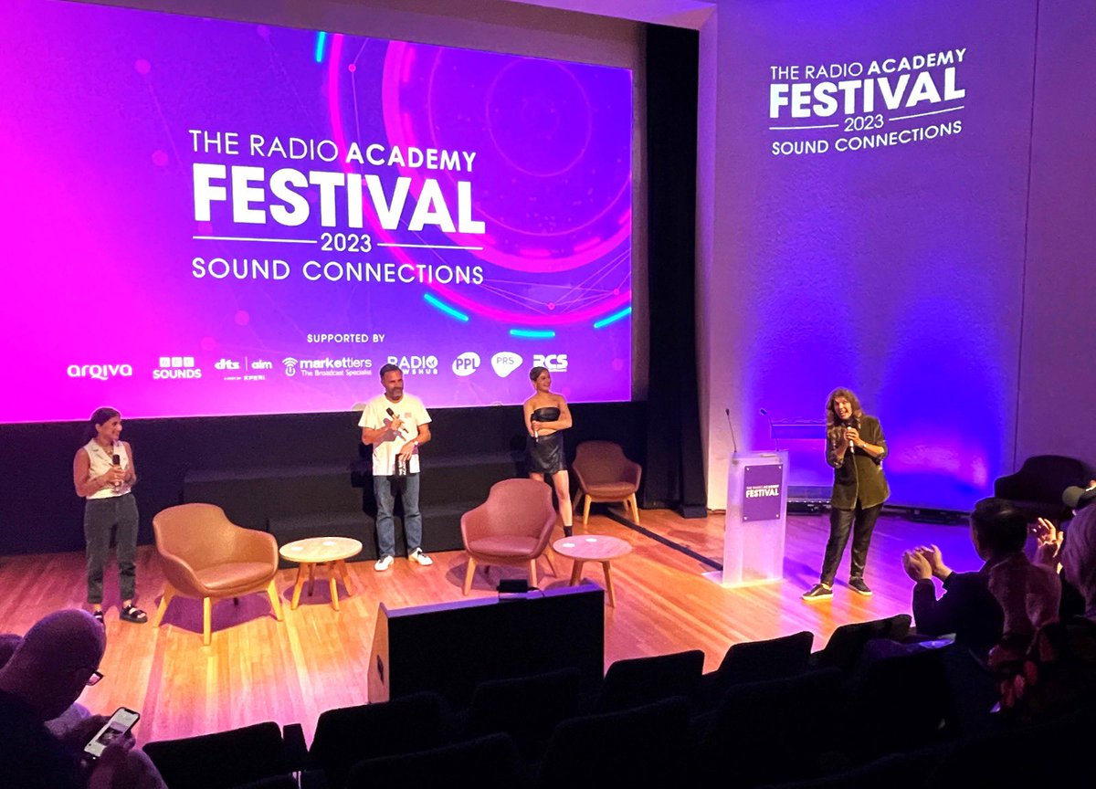 Sound Vision (@soundvisioncio) on Twitter photo We loved #RadFest23. 🙌
Congratulations and a big thanks to the @RadioAcademy’s <a href="/AradhnaTayal/">Aradhna Tayal Leach</a>, <a href="/chrisnorth94/">Chris North</a>, <a href="/DixiStewart/">Dixi Stewart</a> and all the stage managers & presenters for a brilliant day out for the audio & radio industry. 📻 We loved #RadFest23. 🙌
Congratulations and a big thanks to the @RadioAcademy’s <a href="/AradhnaTayal/">Aradhna Tayal Leach</a>, <a href="/chrisnorth94/">Chris North</a>, <a href="/DixiStewart/">Dixi Stewart</a> and all the stage managers & presenters for a brilliant day out for the audio & radio industry. 📻