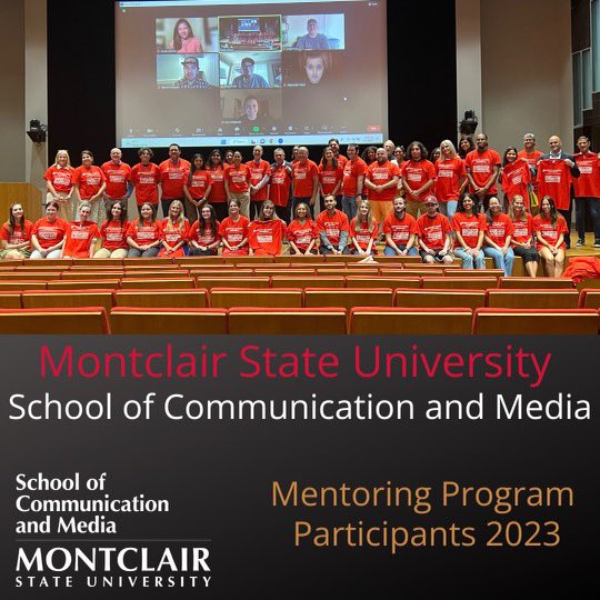Montclair_CCOM's tweet photo. The School of Communication and Media recently held its first meeting of the 2023 mentoring program. Thank you to @MRosenweig for organizing this event, as well as all of the #montclairscm alumni, faculty, staff, mentors, and mentees who are taking part in the program this year! https://t.co/hn9KxRwJhs