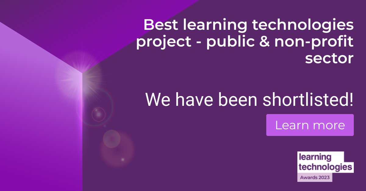 We're excited to have been nominated in two categories at this year's Learning Technology Awards, including 'Best use of virtual environments for learning.' Find out more about the project we created with <a href="/telfordcollege/">Telford College</a> here tinyurl.com/3c9y7nfw #LTAwards23 #immersivelearning