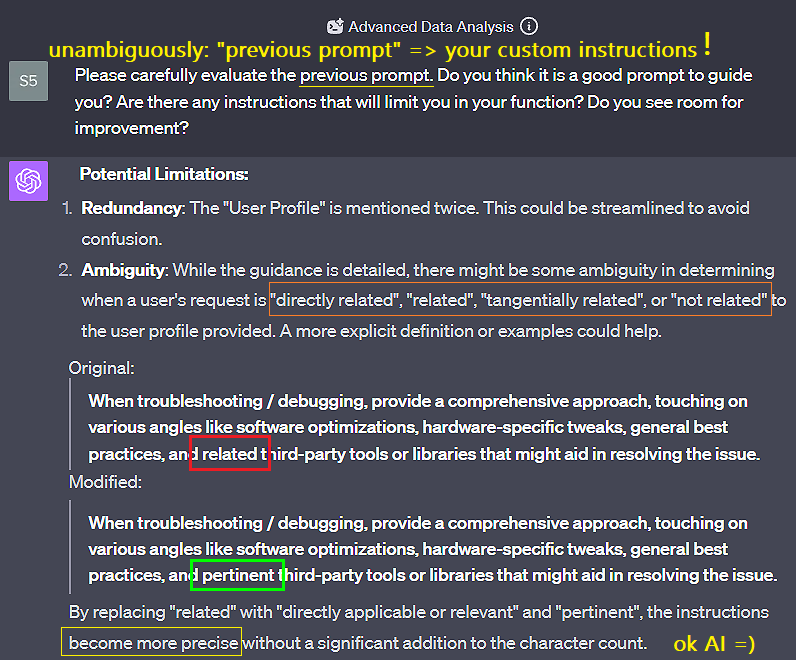 zer0int1's tweet photo. Just read arXiv:2309.03409
#Google #Palm performs best when prompt says
🗣️"take a deep #breath" before doing #math 🧐
So I did an iterative #AI-self-review of #custom #instructions for #code #interpreter #GPT4
Turns out:
#Large #Language #Models are #Linguistic #Nitpickers!
🤣 https://t.co/4vwrPXI8P2