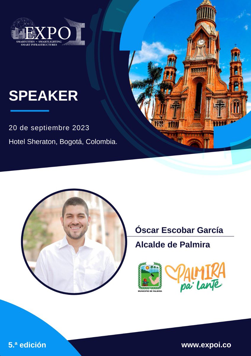 📢 ¡No olvides unirte a nuestro panel #Asointermedias: 'Las Ciudades Intermedias del Futuro' el 20 de septiembre en el Hotel Sheraton, como parte de #Expoi2023, con la participación del alcalde <a href="/SoyOscarEscobar/">Óscar Escobar</a> de nuestra ciudad intermedia <a href="/AlcaldiaPalmira/">Alcaldía de Palmira</a> donde compartirá