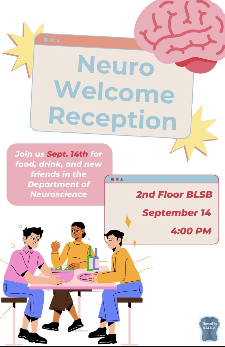 Excited to get everyone together tomorrow for our Neuro Department Welcome Reception! Hope to see everyone there.