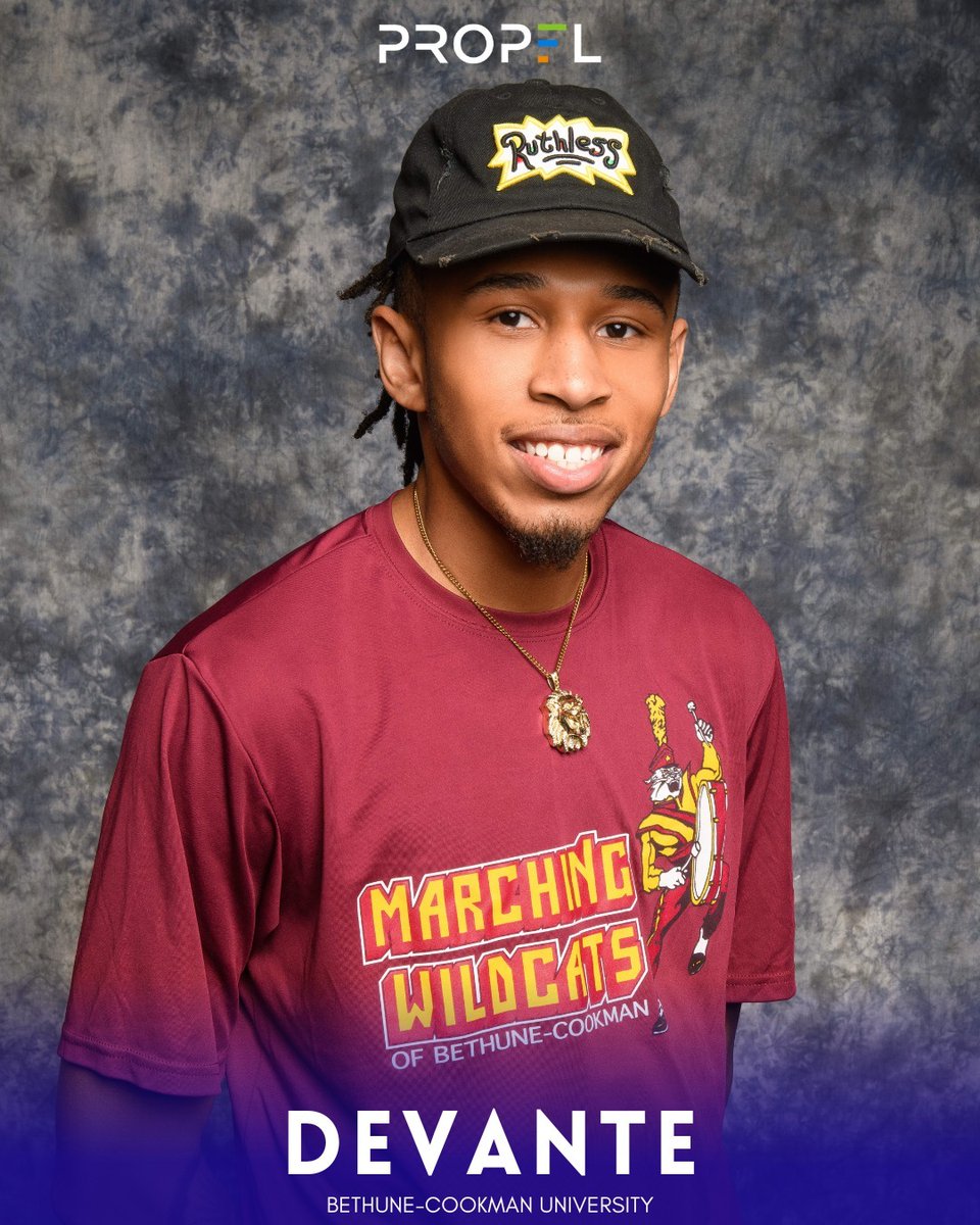 thepropelcenter's tweet photo. Meet Devante! An enthusiastic scholar hailing from Bethune-Cookman University, Devante was selected to embark on an electrifying adventure! 

#BethuneCookmanUniversity #HBCUpride #ArtsAndEntertainment #EmpoweredStudent #PropelForward #UnlimitedPotential https://t.co/cLyxLbBkR5