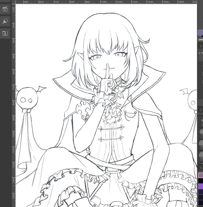 同時進行絵(他にもあと3枚ある) 