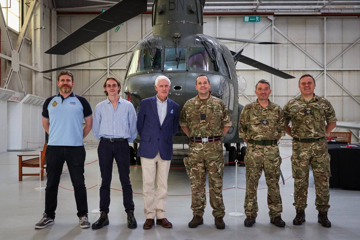 RAF_Cosford's tweet photo. We had a lovely day today hosting Falklands Veteran, Lieutenant Colonel Chris Keeble DSO MSc FCMI and his grandson Freddie around our engineering schools and Bravo November at The RAF Museum Midlands.
#Falklands #rafengineering #cosford23 #britisharmy #royalairforce https://t.co/vtPo6ZuQ42
