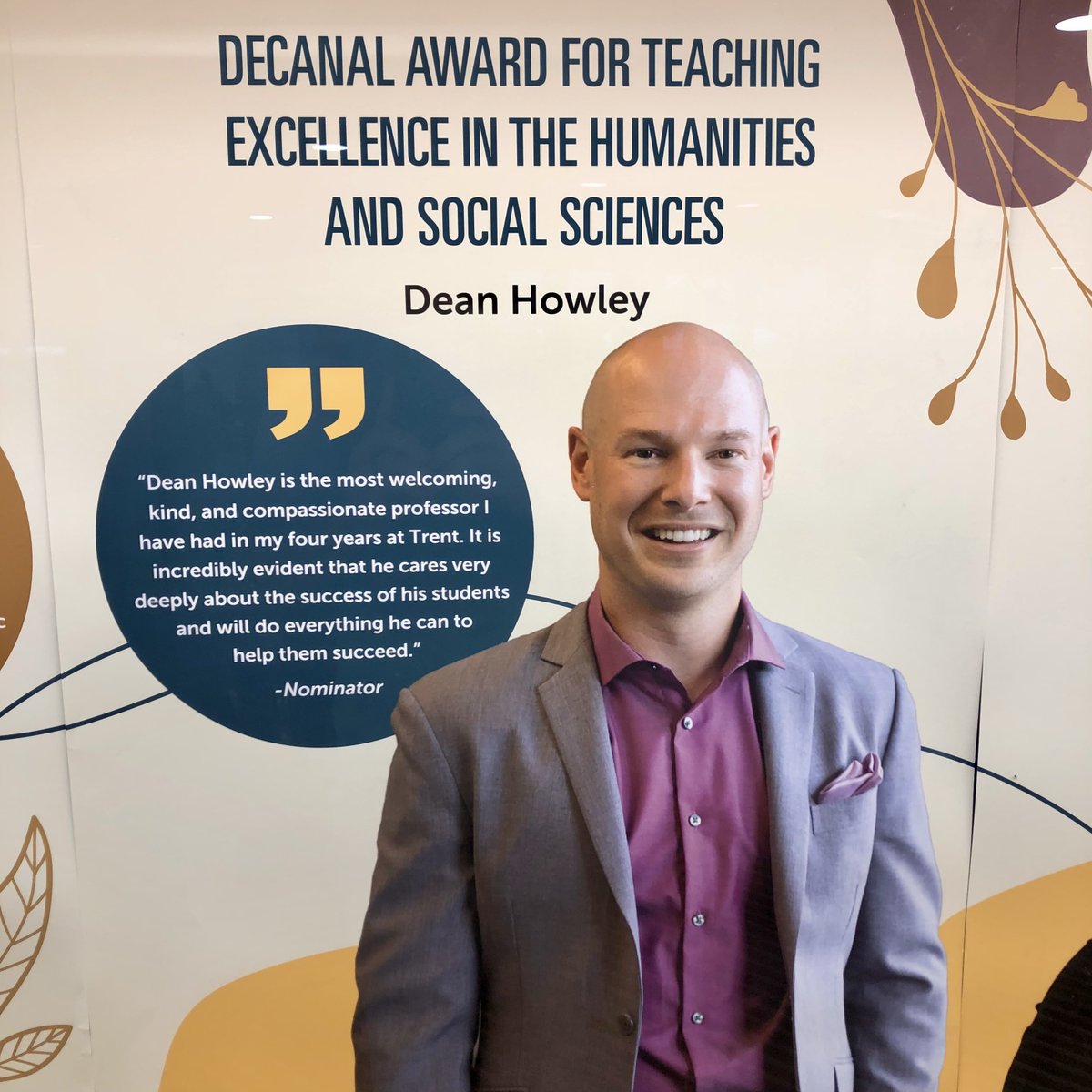 deanhowley's tweet photo. I'm an award winning educator! Thank you so much to my nominators and to the mentors and educators who have guided, inspired, and motivated me. Congratulations, also, to the other recipients and nominees! Read the story here: https://t.co/B8B6miVheH #thankyou @TrentUniversity https://t.co/6HKeVEKmWW