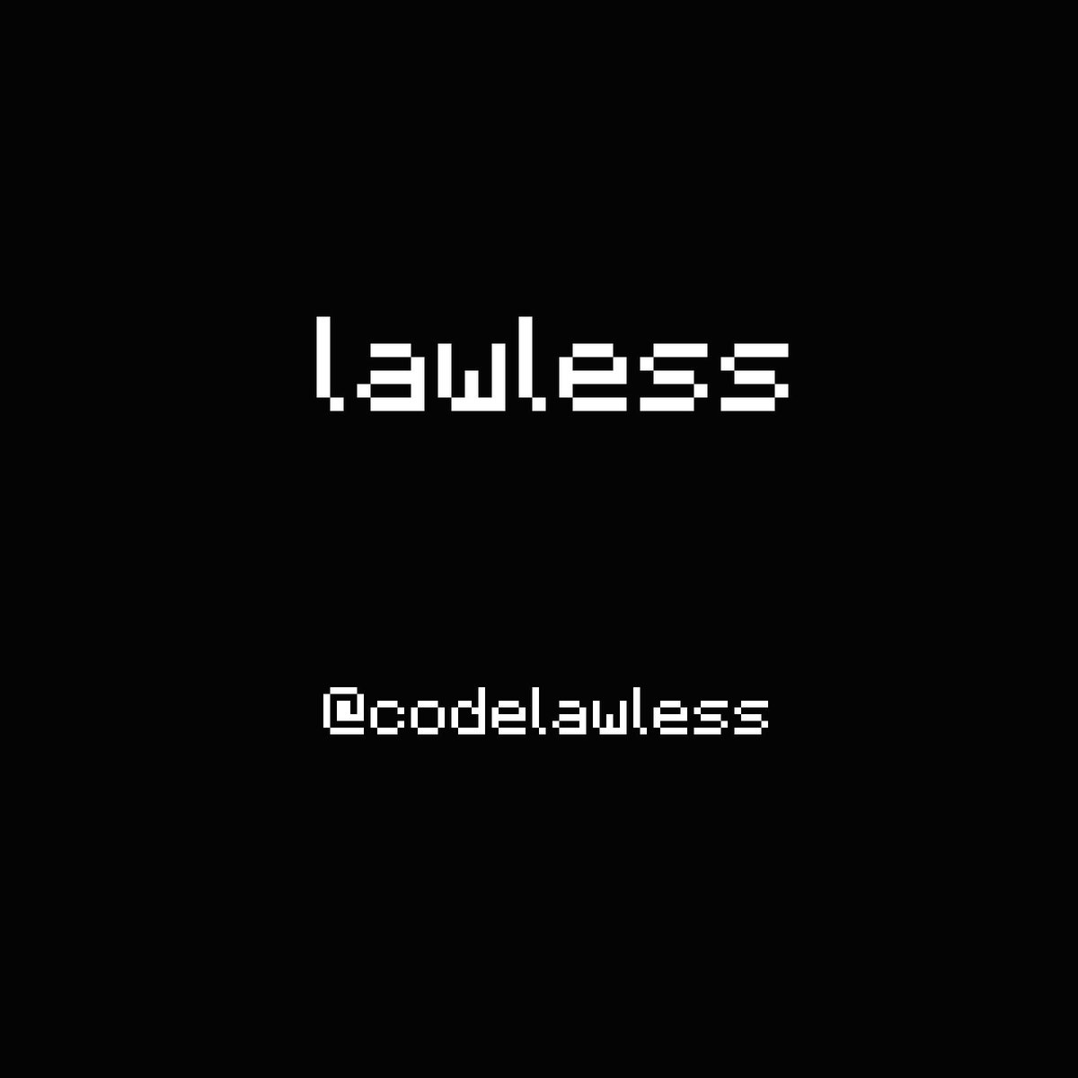codelawless's tweet image. ICYMI

code.lawless is the most customizable NFT on the blockchain. 

Anomalies (traits) can be applied, removed, and traded at will. 

Some anomalies are minor tweaks, others a total overhaul. 

All 100% on-chain. 

Choose your look, choose your lawless.

codelawless.com