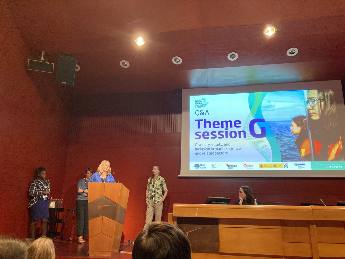 XFerragut's tweet photo. What an interesting and necessary session this afternoon at #ICESASC23 about diversity, equity and inclusion in marine science!! Thanks to all speakers and conveners👏🏼👏🏼 https://t.co/ZXAkT5Tv4q