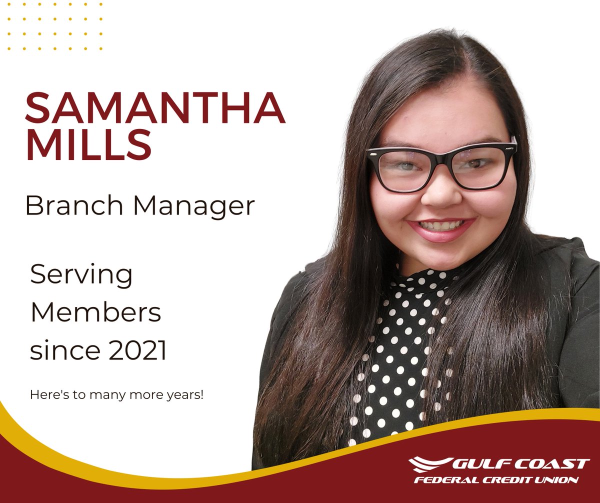 gulfcoastfcu's tweet photo. We want to congratulate Samantha Mills on her new position as Branch Manager! Well done, and best wishes in your new role, Samantha !
| #ccgcfcu | #CorpusChristi | #alicetx | #portlandtx | #calallen | #banking | https://t.co/5eDcvOAGUL