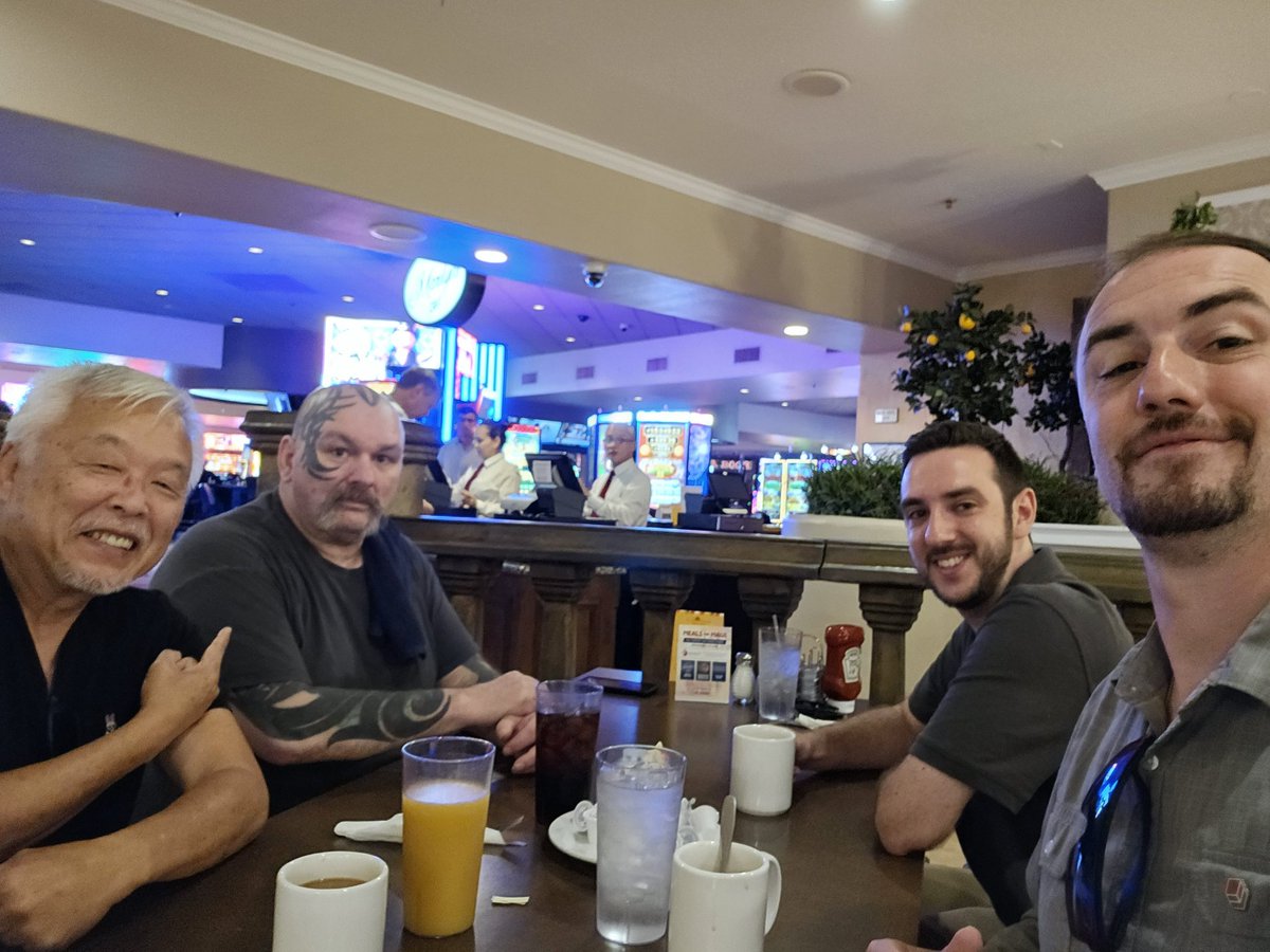 WrestOrgOnline's tweet image. It&apos;s amazing to get Perry Saturn and Sonny Onoo back together again. It&apos;s been too long, but #WOO was able to make it happen. Excited for lunch with @TheRealDisco later today!

#wrestling #hive