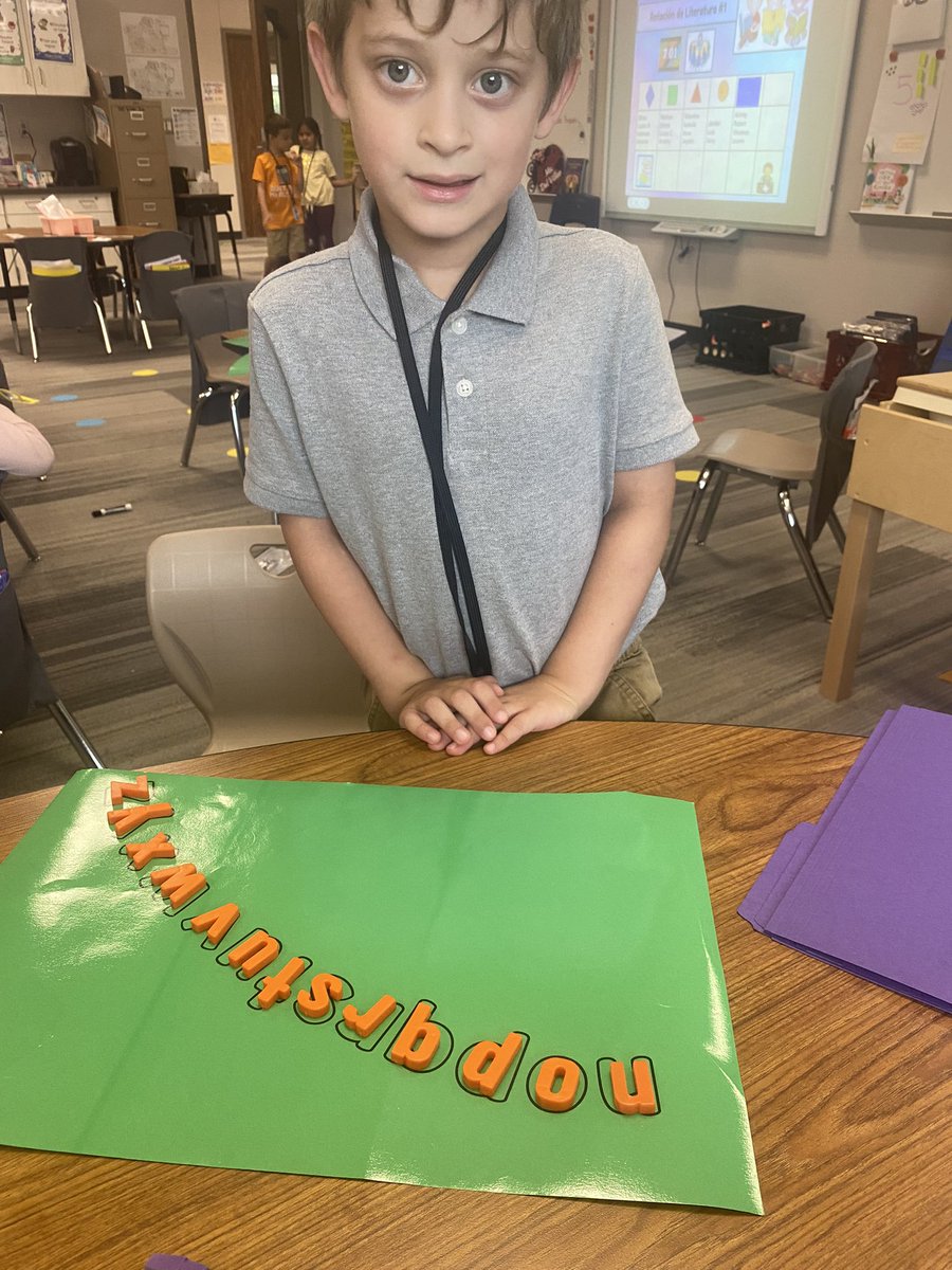 Practicing our letters <a href="/MPElemSchool/">Memorial Parkway EL</a> <a href="/katyisd/">Katy ISD</a> #katyisd he was so proud