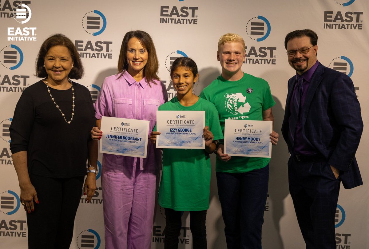 EASTinitiative's tweet photo. Yesterday, EAST at John Tyson Elementary School graduates Izzy and Henry presented their award-winning "Green Tigers" project before the EAST Board of Directors. Today, they're presenting via Zoom to the U.S. Environmental Protection Agency!
#EASTProud https://t.co/8crXljzLoB