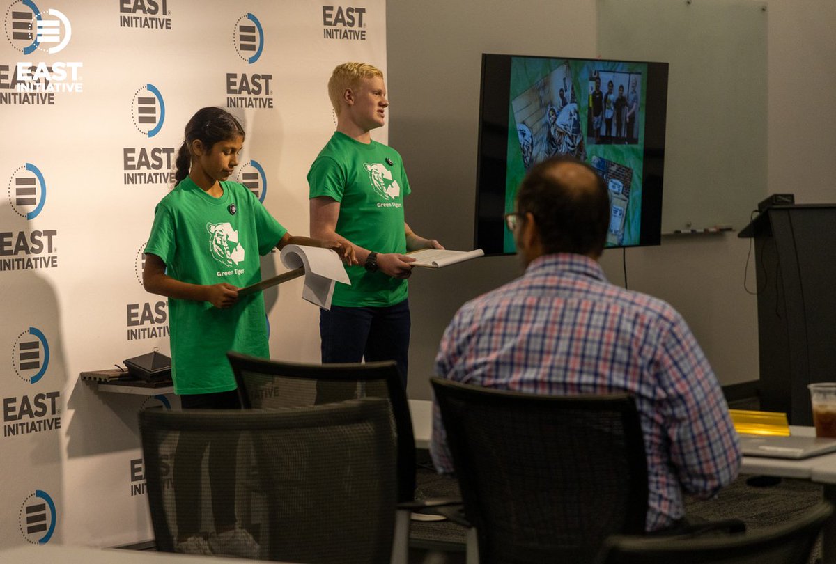 EASTinitiative's tweet photo. Yesterday, EAST at John Tyson Elementary School graduates Izzy and Henry presented their award-winning "Green Tigers" project before the EAST Board of Directors. Today, they're presenting via Zoom to the U.S. Environmental Protection Agency!
#EASTProud https://t.co/8crXljzLoB