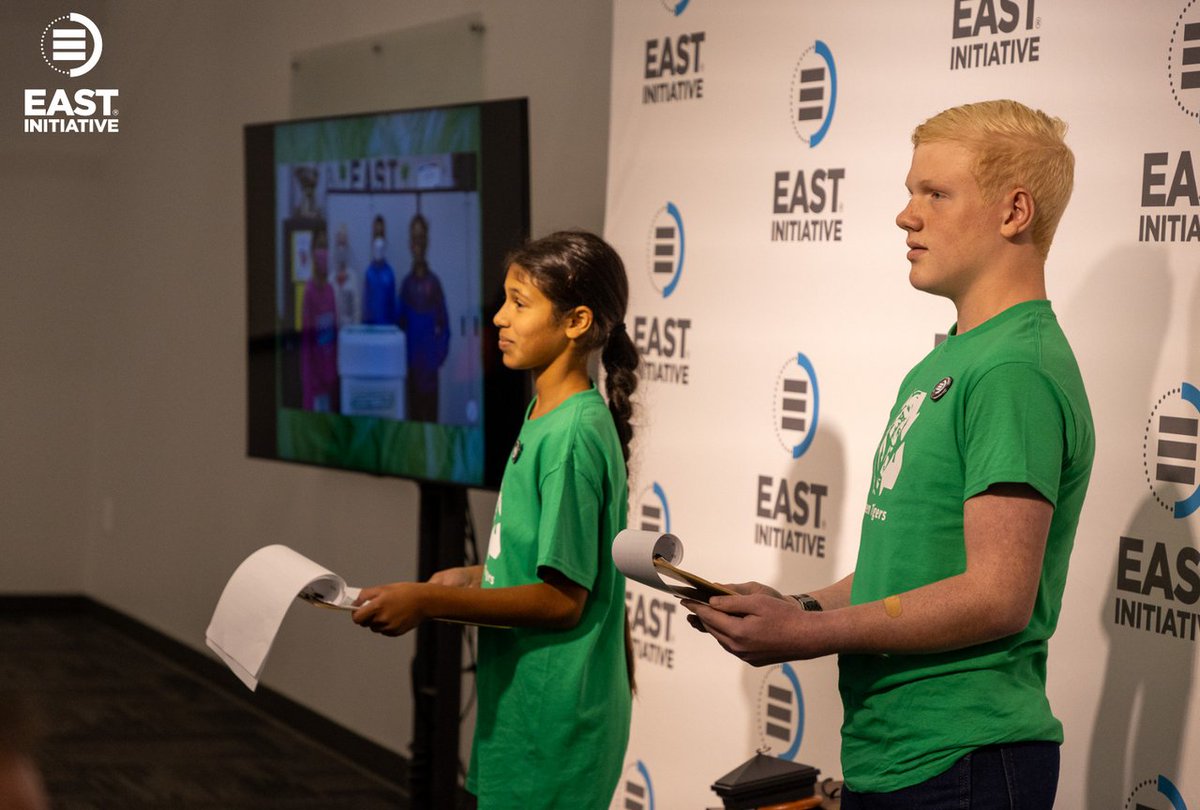 EASTinitiative's tweet photo. Yesterday, EAST at John Tyson Elementary School graduates Izzy and Henry presented their award-winning "Green Tigers" project before the EAST Board of Directors. Today, they're presenting via Zoom to the U.S. Environmental Protection Agency!
#EASTProud https://t.co/8crXljzLoB