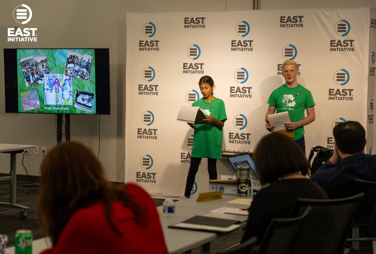 EASTinitiative's tweet photo. Yesterday, EAST at John Tyson Elementary School graduates Izzy and Henry presented their award-winning "Green Tigers" project before the EAST Board of Directors. Today, they're presenting via Zoom to the U.S. Environmental Protection Agency!
#EASTProud https://t.co/8crXljzLoB