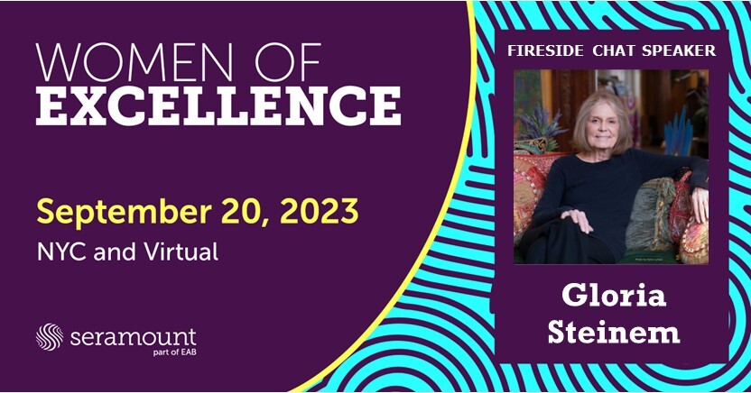 Seramount's tweet photo. 📣 Less than ONE WEEK until legendary feminist activist Gloria Steinem speaks at our Women of Excellence event! Join the conversation with Gloria Steinem and #Seramount President @sbarry at the Women of Excellence Conference on September 20, 2023 in NYC.
https://t.co/KOUD5D0eFd https://t.co/LakZ1fCkfa