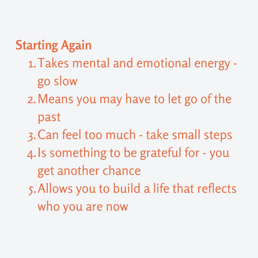 This week’s advice is all about how to handle the new beginnings that life throws at us and the fresh starts we have the opportunity to take 

Here’s some tips on how to #StartAgain 👇

#drradhaquotes #tipsonlife