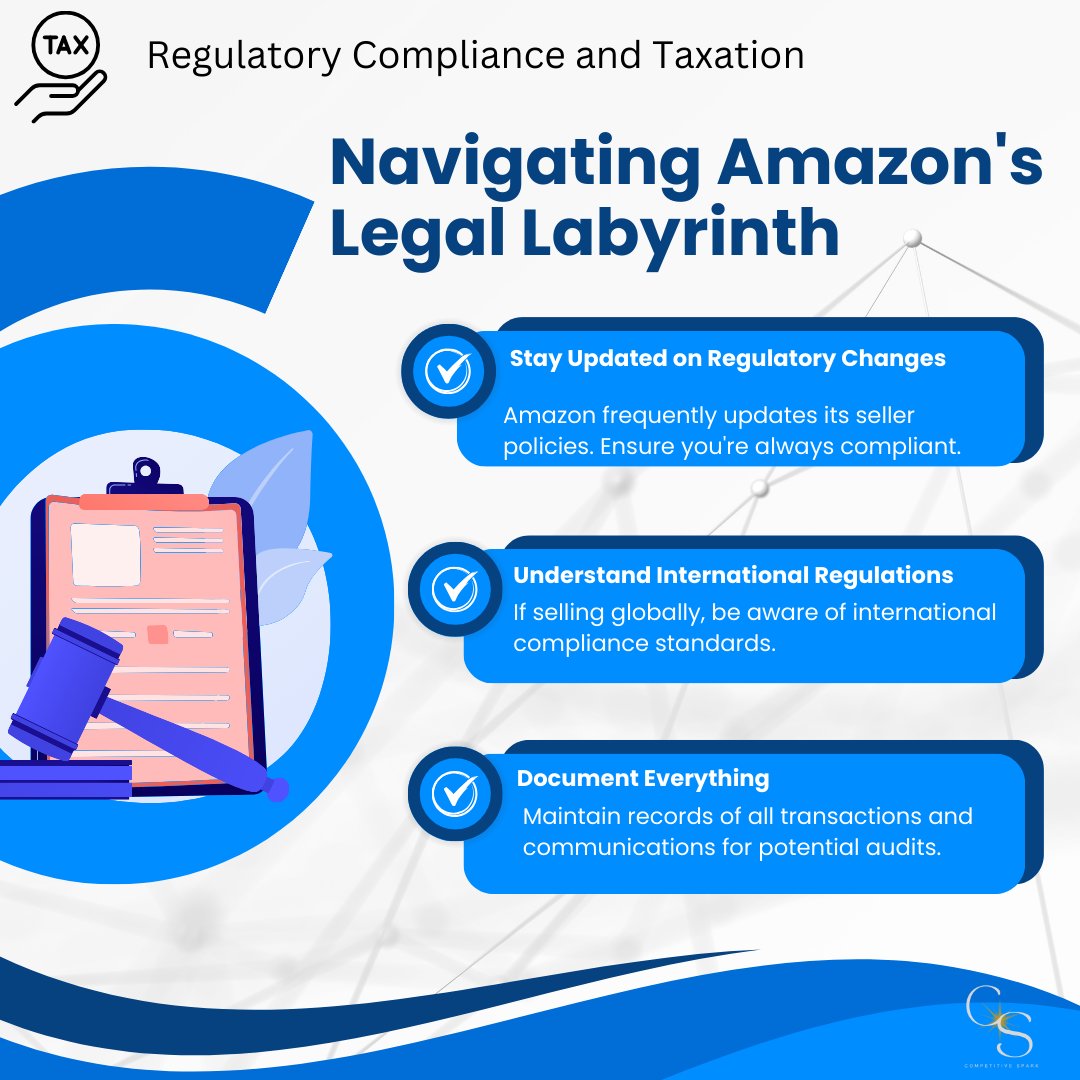 Ely_CompSpark's tweet image. Hey Amazon sellers! 🌟 Recently assisted a client in navigating Amazon&apos;s ever-changing regulations. Always stay updated and document everything! #LegalLabyrinth #AmazonRegulations #GlobalSelling