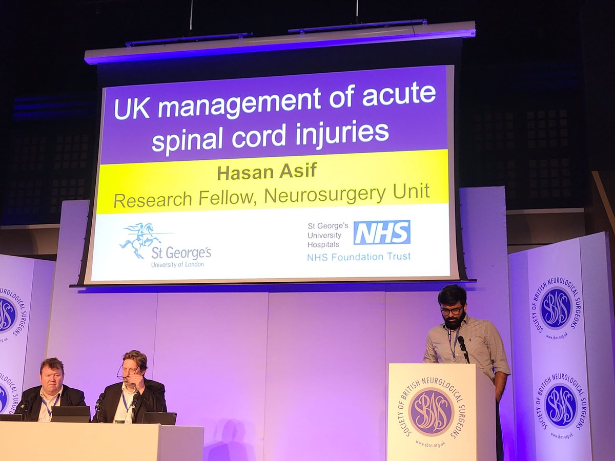 Cutting edge research in spinal cord injury from @hasanasif09, neurosurgery trainee and PhD student @SGUL #SBNSLONDON2023