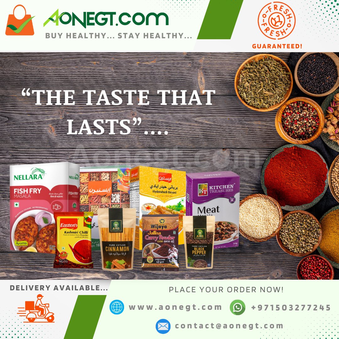 Let #Spices transport you to flavorsome delights.
Visit to aonegt.com/srilanka-categ…
.
.
.
#onlineshoppingdubai #shoppingonline #dubaishopping #groceries #shopping #grocerystore #groceryshopping #spicestore #srilankanspices #DubaiSpices #aonegt #aonegtdubai