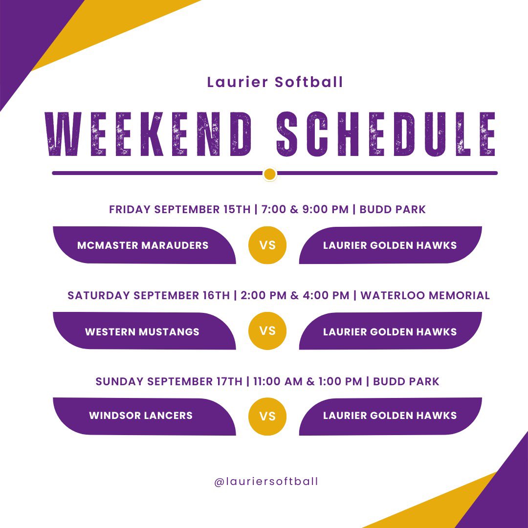 Big Weekend coming up in the Loo!💜💛
