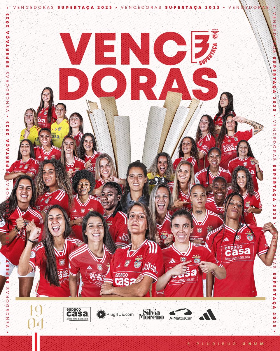 🏆 𝙑𝙚𝙣𝙘𝙚𝙙𝙤𝙧𝙖𝙨 𝙙𝙖 𝙎𝙪𝙥𝙚𝙧𝙩𝙖𝙘̧𝙖 2023! 🏆

#SLBenficaFem • #SupertaçaFeminina  

#LojasEspacoCasa #Plug4usworld #SilviaMoreno #AMatosCar <a href="/adidasfootball/">adidas Football</a>