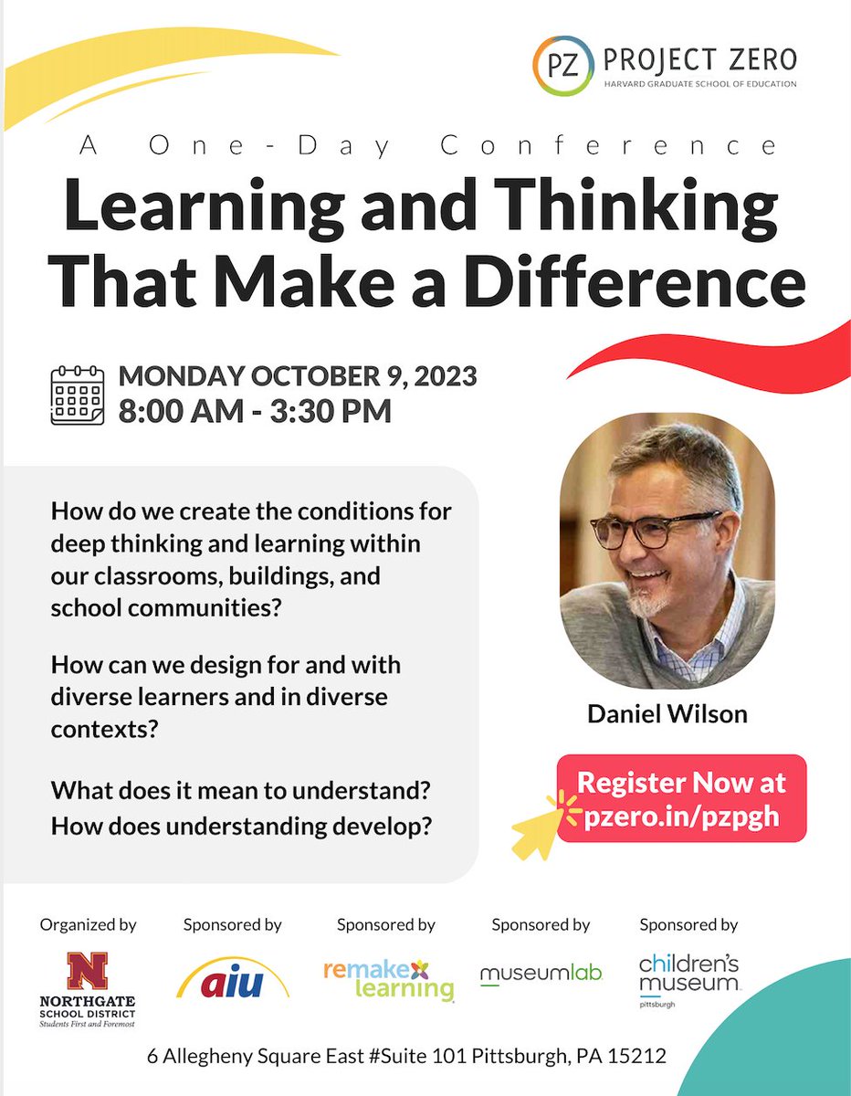 Thrilled to be a part of another @ProjectZeroHGSE @Jeff_Evancho event. This one is sure to be spectacular🌟 Join us! Register here eventbrite.com/e/thinking-and…