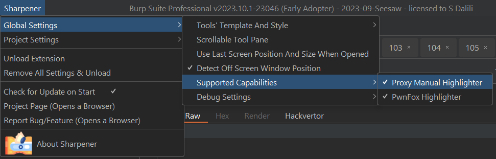 Sharpener extension v4.0 now supports a new capability for highlighting:
👉 `TempColorColorName` > removed
👉 `PermColorColorName` > remains

e.g.: Use `tempcolorblue` in the URL, or in an input in a proxied mobile app!

github.com/irsdl/BurpSuit…

#BurpSuite <a href="/BurpSuiteNinja/">Burp Suite Ninja🥷</a>