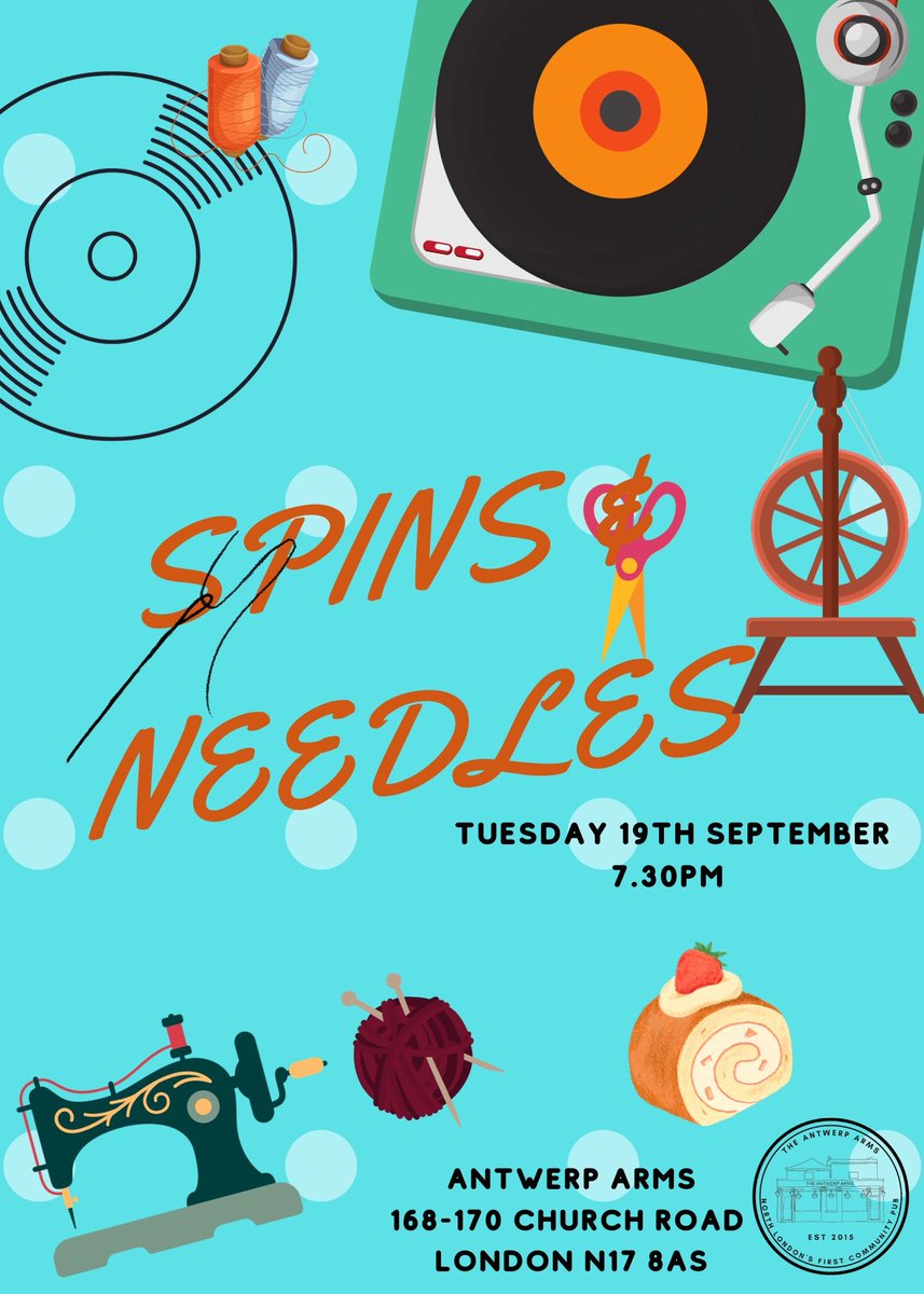 AntwerpArmsAsoc's tweet photo. Lots of music coming up, but there is still time for crafts. We hear @Big Smoke - knits. Maybe join us? #Haringey #Tottenham #crafts https://t.co/HdEBUfnjlF