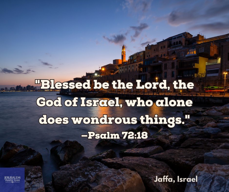 jerusalemprayer's tweet photo. "Blessed be the Lord, the God of Israel, who alone does wondrous things."
—Psalm 72:18
#Jaffa #JaffaPort #IsraelForeverStrong #IWillBlessIsrael
Amen! https://t.co/GsCfHYB3Zc