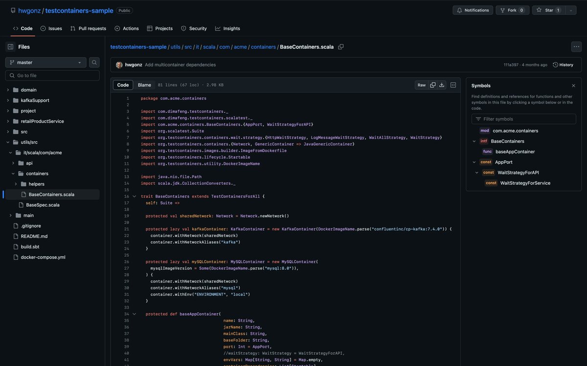 scalac_io's tweet photo. Stuck with tricky integration tests in Scala? 🤔 Let TestContainers come to the rescue! Our latest blog post breaks it down for you: https://t.co/s6mwVgqNC0 #ScalaExperts #ScalacSolutions https://t.co/iuQA4pv5YI