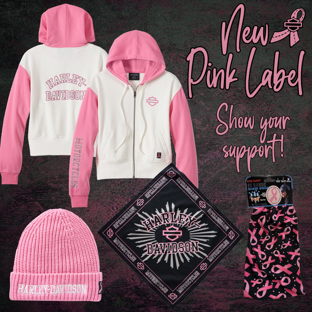 WRHD's tweet image. New H-D Pink Label merch is in stock now! Stop by to see what we have for you to show your support. 🥰💖