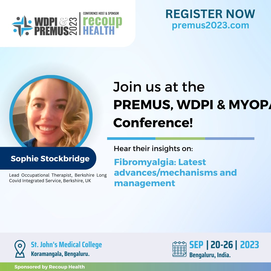 Premus_2023's tweet photo. Register now: https://t.co/PHVsodEdw8

Could immune system hold key to understanding Fibromyalgia?
Dive deep into our upcoming PREMUS, WDPI, &amp; MYOPAIN conference. Explore pathophysiology, pain management &amp; latest research in sessions led by global experts. https://t.co/JfN9uDOyTE