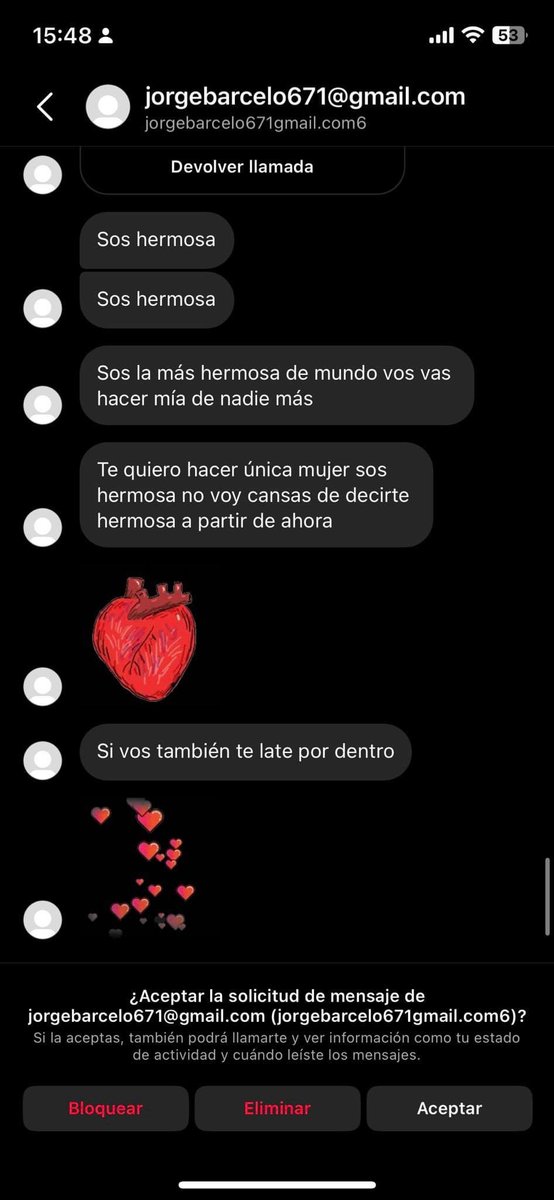Hace aproximadamente 2 meses, estoy recibiendo acoso constante de una persona que no conozco y nunca vi en mi vida. En principio no le di importancia, bloqueaba las cuentas (que eran demasiadas) y listo. Pero se volvió algo constante, algo de todos los días y cada vez peor.