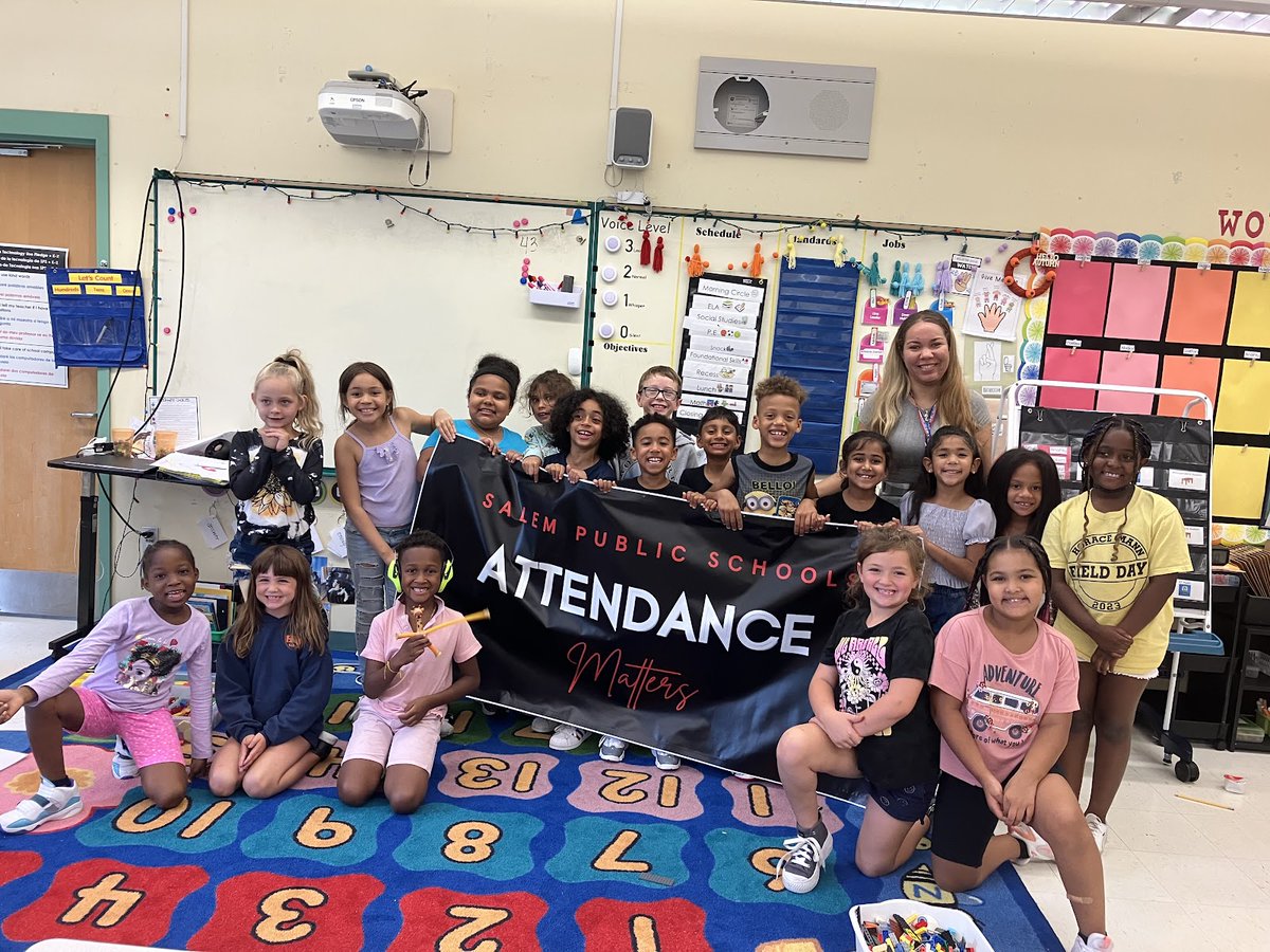 SalemSchoolsk12's tweet photo. September is Attendance Awareness Month!

Building trust among students &amp; families promotes belonging, which is fundamental to positive student attendance. Please reach out to your school’s main office if you need support getting your student to school!

#AttendanceMatters https://t.co/C2qCZn9hNm