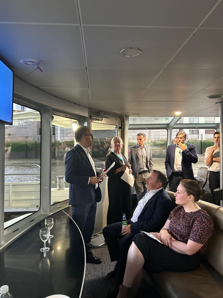 Great to meet fellow enthusiast for the Black Country + Brazil <a href="/marcolonghi4dn/">Marco Longhi</a>  at event hosted by <a href="/EstuaryEnvoy/">Thames Estuary Envoy</a> + <a href="/josefagbom/">Josefa Gonzalez Blanco (she-her)</a>  celebrating UK - Mexico + wider links S America 4  trade,innovation , investment + social justice. <a href="/scullyp/">Paul Scully</a> on top form too as Minister for London