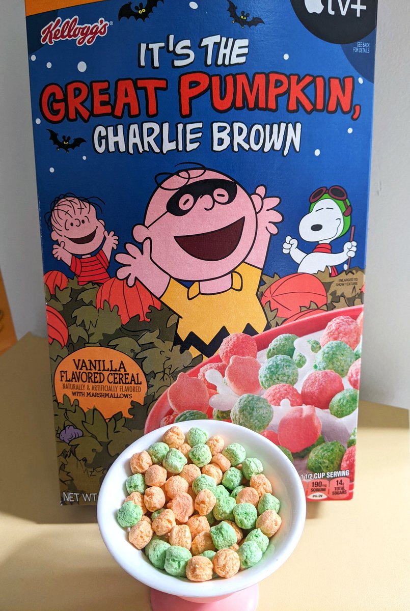 It doesn't get much worse than 'It's The Great Pumpkin, Charlie Brown' Cereal. It smells like cheap buttercream frosting but somehow tastes like nothing but corn & cardboard. It's barely got any marbits and the back of the box is 40% an ad for Apple TV+ 0% Good, 100% Grief.