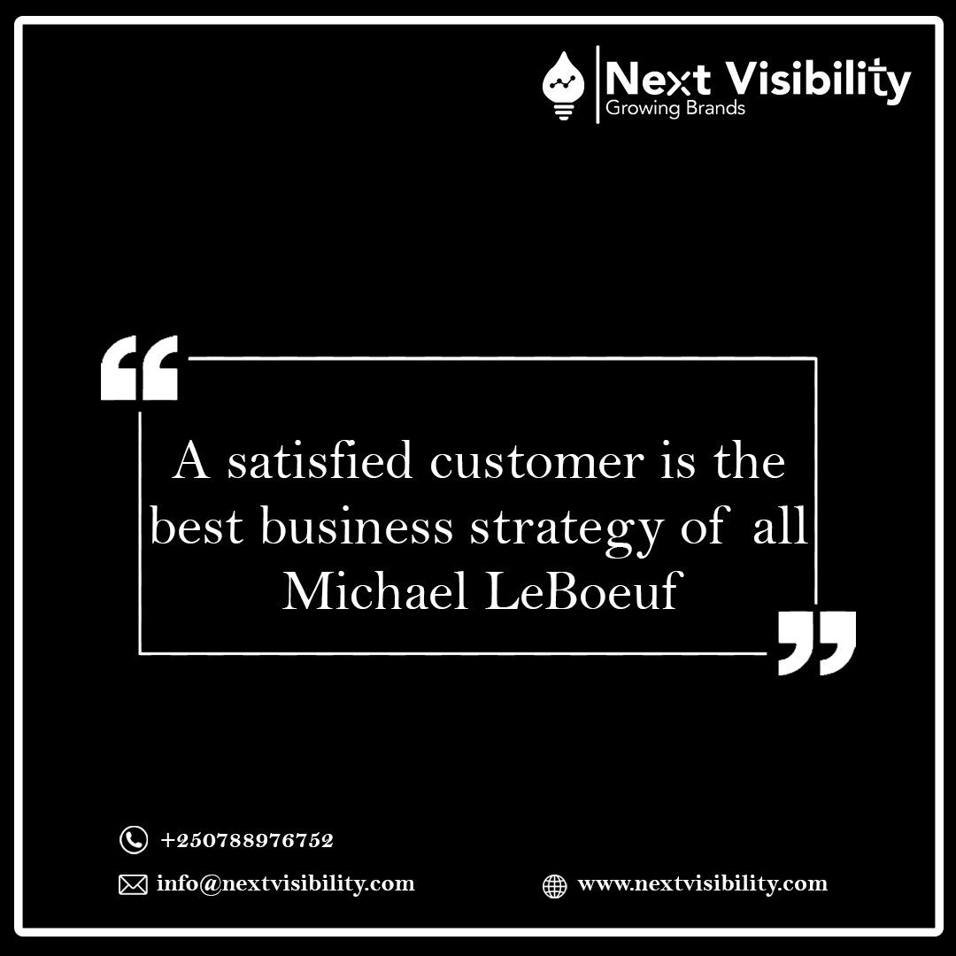 NextVisibility's tweet photo. #Quoteoftheday.  At the core of our business is desiring to see a satisfied customer, building a leading customer centric #Websitedesigning and #communication firm.
.
#nextvisibility https://t.co/LMiYAO9fJ0