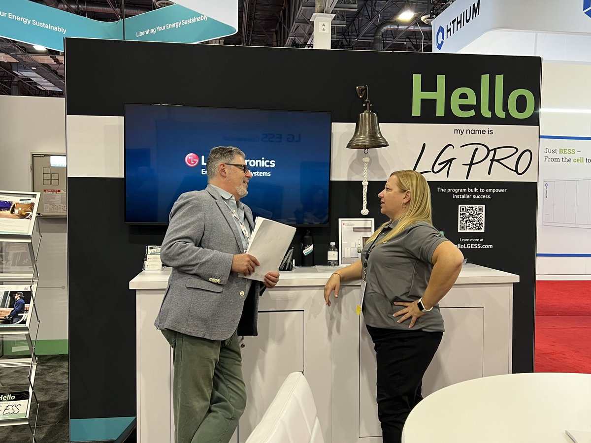 LG_ESS's tweet photo. It’s bad luck to leave Vegas without introducing yourself to #LGElectronics Energy Storage Systems. 🎲🍀 Lucky for you there’s still time to stop by. Find us at booth # 4717 on Sands Expo Level 2.
#HelloLGESS #REplus23 #EnergyStorage #LGPRO https://t.co/YLI1GJpyzH