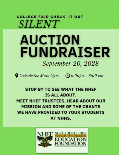 NHHS_NHEF's tweet photo. College Fair - Check it out!
We invite you to participate in our silent auction for prize baskets from local businesses.
September 20 @ 6:00 pm https://t.co/CIkpMtrUL1