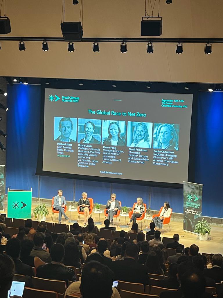 Great discussions and deliberations in the #BrazilClimateSummit. <a href="/PaulaCaballeroC/">Paula Caballero</a> spot on when calling for ‘more disruption, more risk’ so we can achieve the breakthroughs on climate and nature.